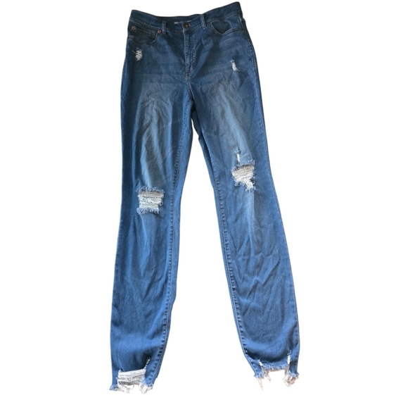 Inc International Jeans Women Blue 30×31 Light Wash Mid Rise  Distressed - Picture 1 of 14